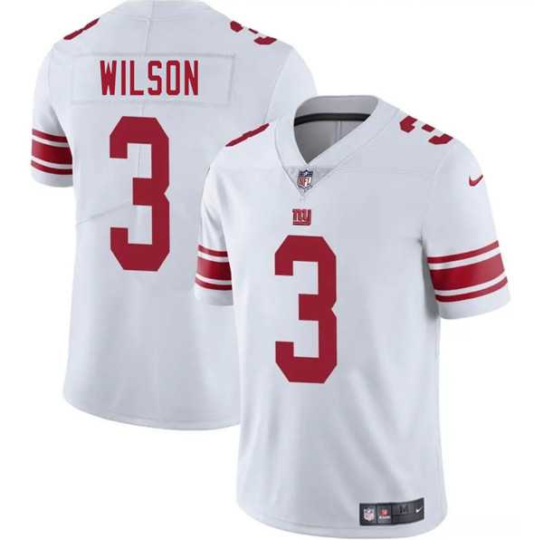 Men & Women & Youth New York Giants #3 Russell Wilson White 2025 Vapor Untouchable Limited Stitched Jersey
